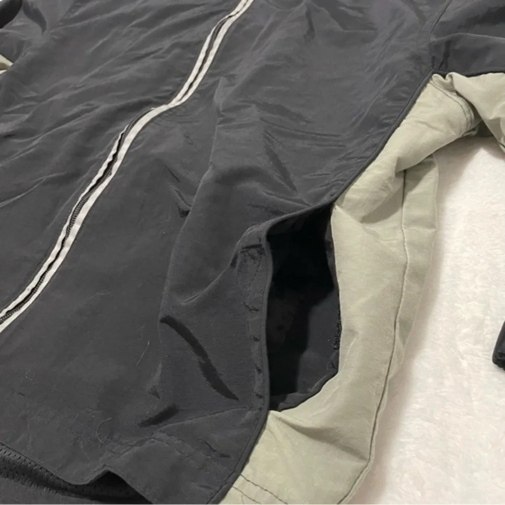 Gap Black Tan Jacket Youth Boys Size‎ XL Hide Away Hood / Many Pockets